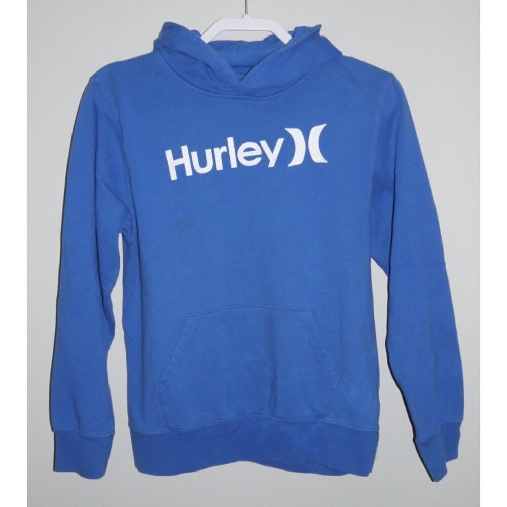 HURLEY blue pullover sweatshirt hoodie fleece lined YOUTH XL